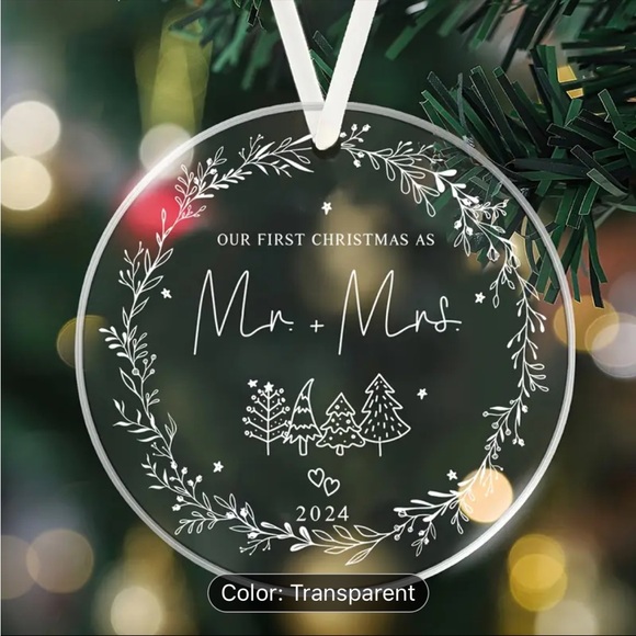 CHRISTMAS ORNAMENT - HIS OR HER GIFT, COUPLE GIFT, CHRISTMAS, DECOR, HOLIDAY - Picture 1 of 4